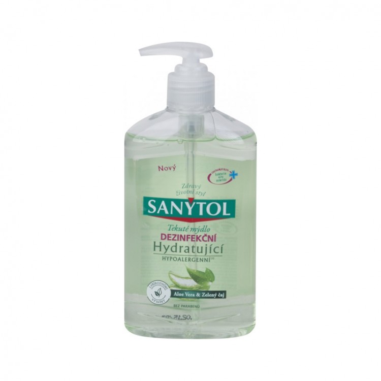 Sanytol dez.mýdlo 250ml zel čaj - Kosmetika Hygiena a ochrana pro ruce Tekutá mýdla dezinfekční
